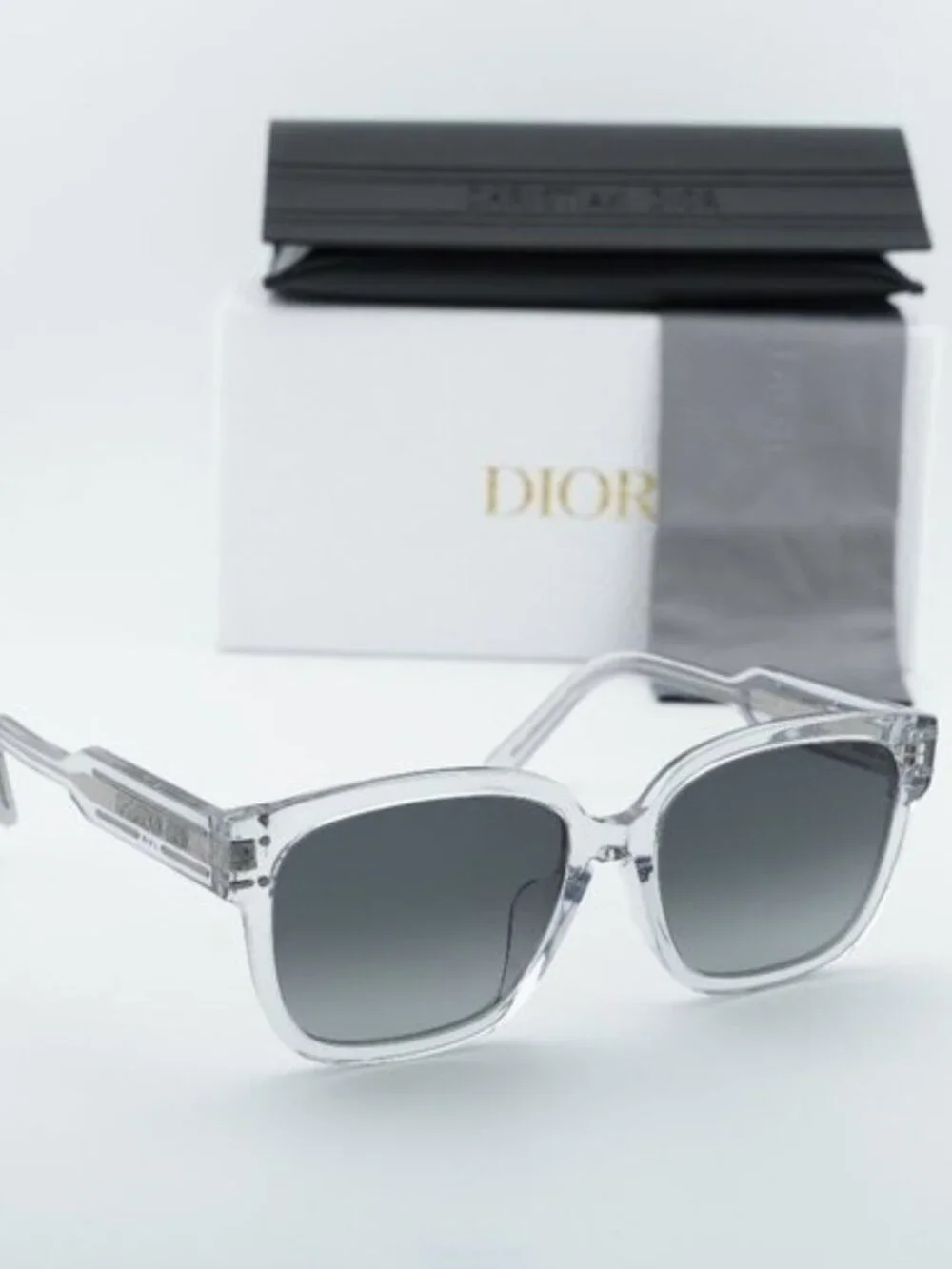 Dior DIORSIGNATURE S7F 45A1 Square Sunglasses - Transparent Grey